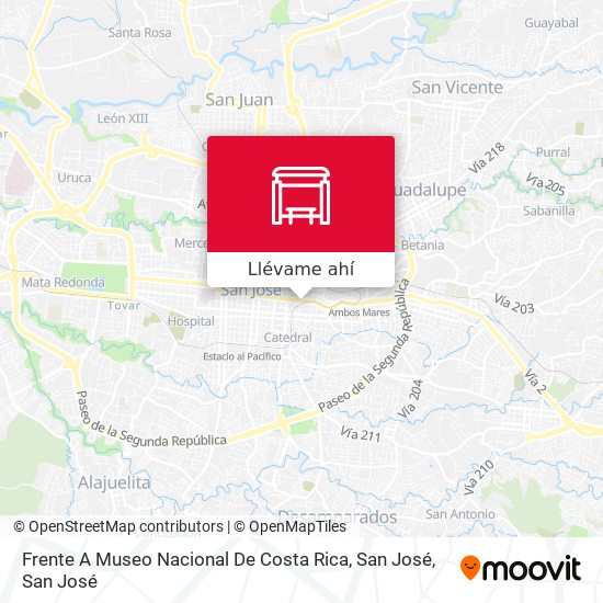 Mapa de Frente A  Museo Nacional De Costa Rica, San José