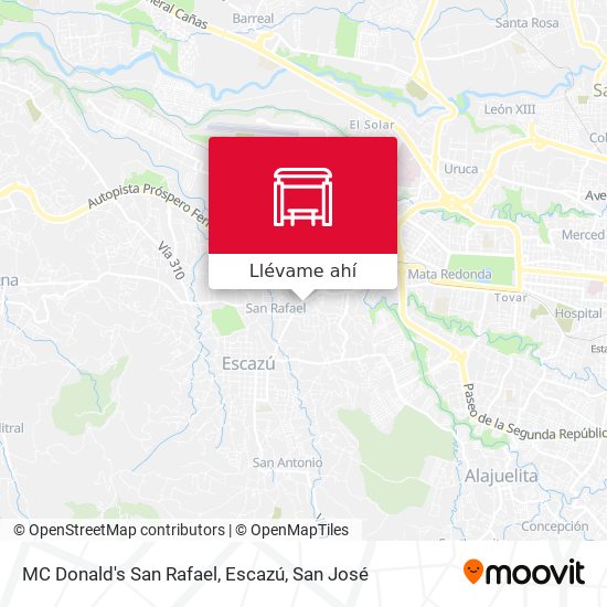 Mapa de MC Donald's San Rafael, Escazú
