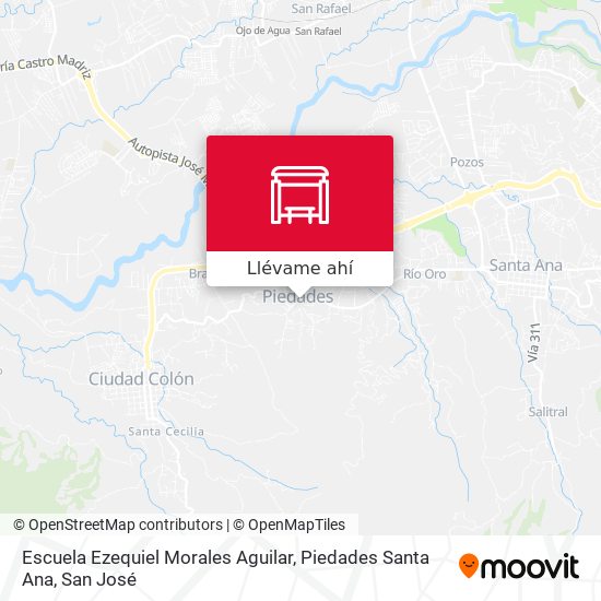 Mapa de Escuela Ezequiel Morales Aguilar, Piedades Santa Ana