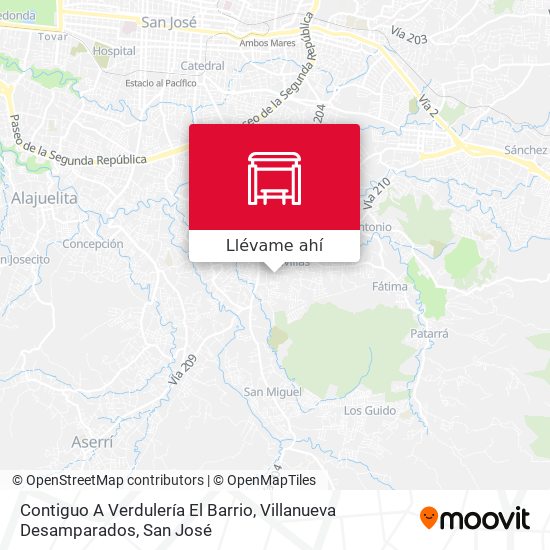 Mapa de Contiguo A Verdulería El Barrio, Villanueva Desamparados