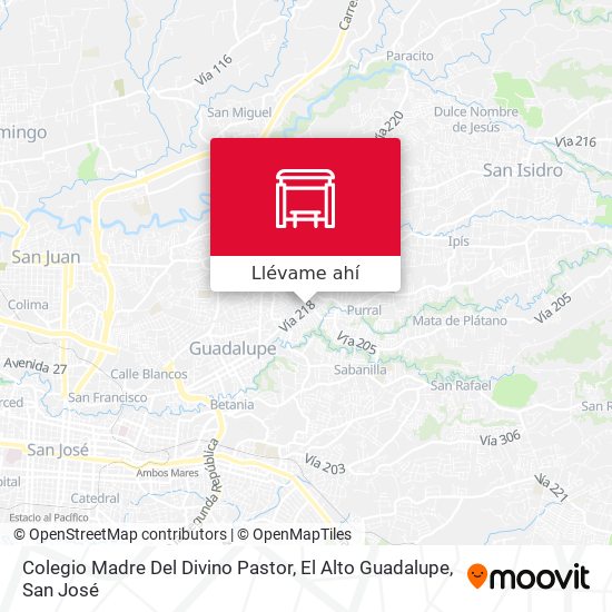 Mapa de Colegio Madre Del Divino Pastor, El Alto Guadalupe