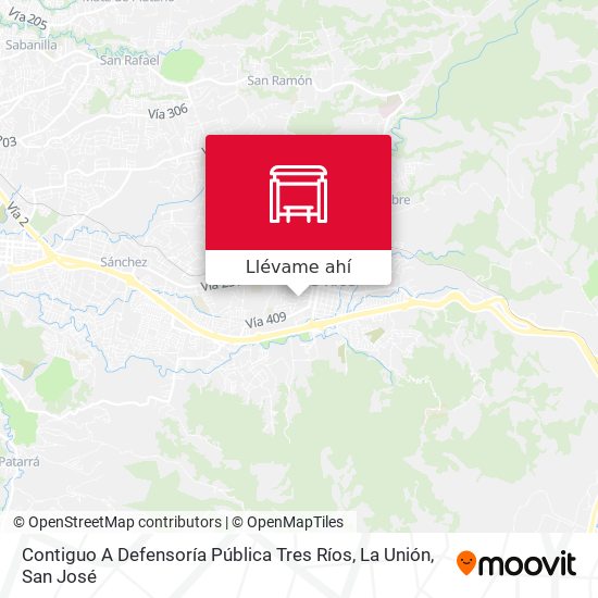 Mapa de Contiguo A Defensoría Pública Tres Ríos, La Unión