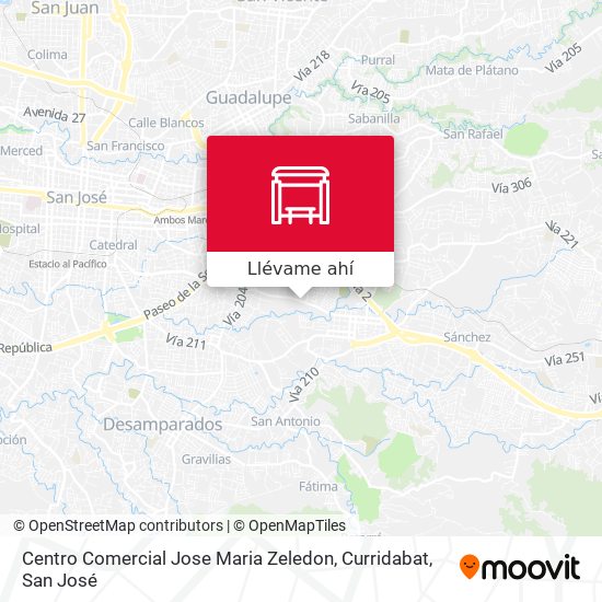 Mapa de Centro Comercial Jose Maria Zeledon, Curridabat