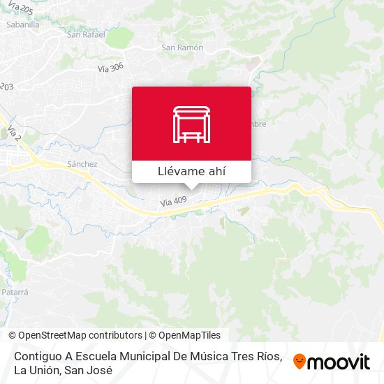 Mapa de Contiguo A Escuela Municipal De Música Tres Ríos, La Unión