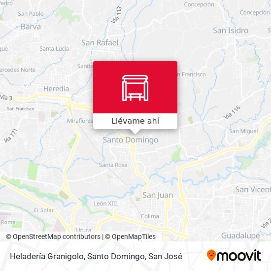 Mapa de Heladería Granigolo, Santo Domingo