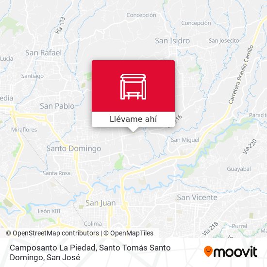 Mapa de Camposanto La Piedad, Santo Tomás Santo Domingo