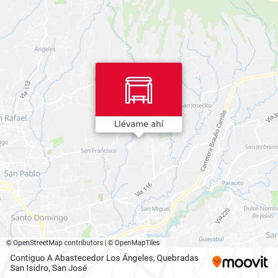 Mapa de Contiguo A Abastecedor Los Ángeles, Quebradas San Isidro