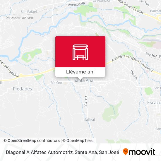 Mapa de Diagonal A Alfatec Automotriz, Santa Ana