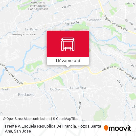 Mapa de Frente A Escuela República De Francia, Pozos Santa Ana