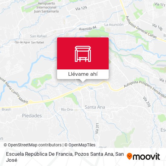 Mapa de Escuela República De Francia, Pozos Santa Ana