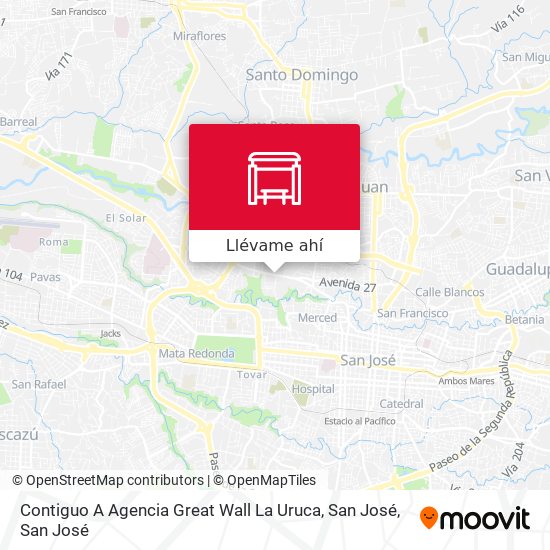 Mapa de Contiguo A Agencia Great Wall La Uruca, San José