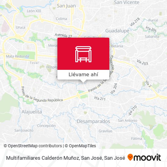 Mapa de Multifamiliares Calderón Muñoz, San José