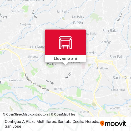 Mapa de Contiguo A Plaza Multiflores, Santata Cecilia Heredia