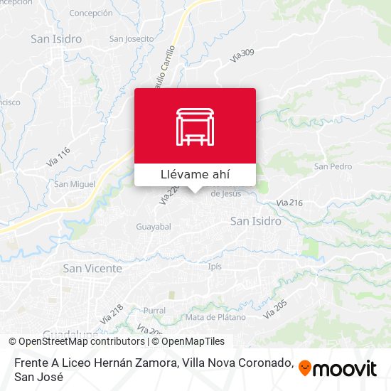 Mapa de Frente A Liceo Hernán Zamora, Villa Nova Coronado