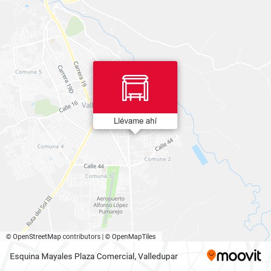 Mapa de Esquina Mayales Plaza Comercial