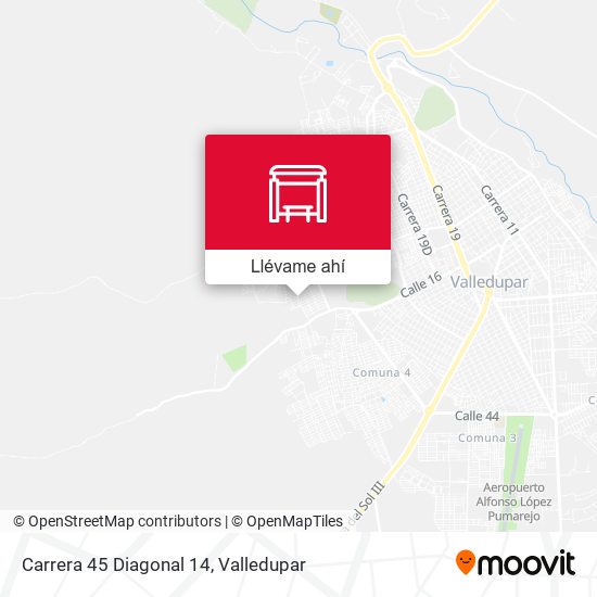 Mapa de Carrera 45 Diagonal 14