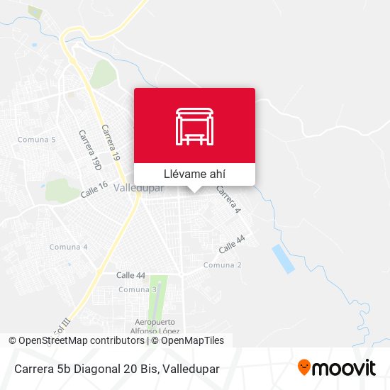 Mapa de Carrera 5b Diagonal 20 Bis