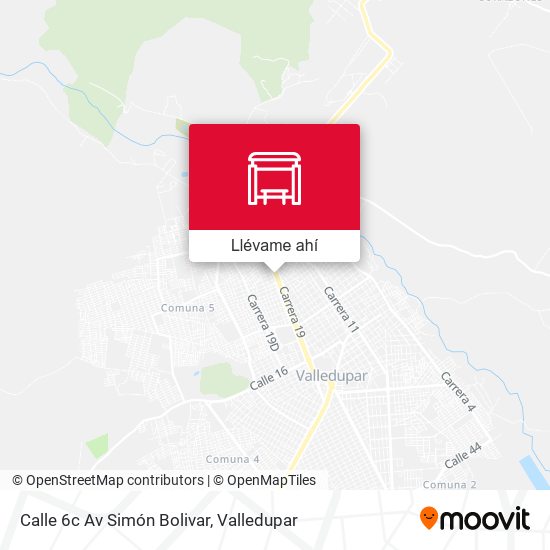 Mapa de Calle 6c Av Simón Bolivar