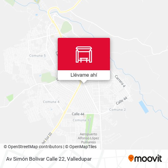 Mapa de Av Simón Bolívar Calle 22