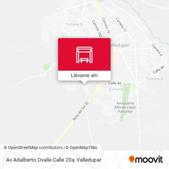 Mapa de Av Adalberto Ovalle Calle 20a