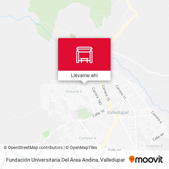 Mapa de Fundación Universitaria Del Área Andina