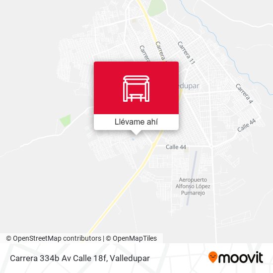 Mapa de Carrera 334b Av Calle 18f