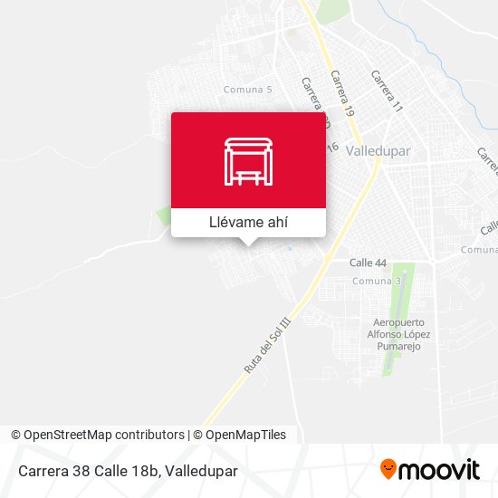 Mapa de Carrera 38 Calle 18b