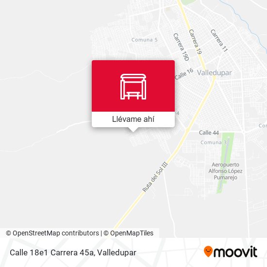 Mapa de Calle 18e1 Carrera 45a