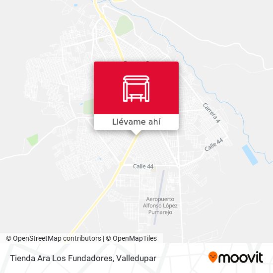 Mapa de Tienda Ara Los Fundadores