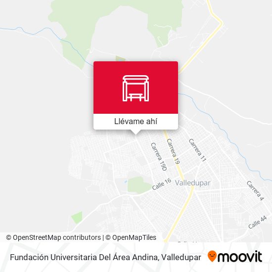 Mapa de Fundación Universitaria Del Área Andina