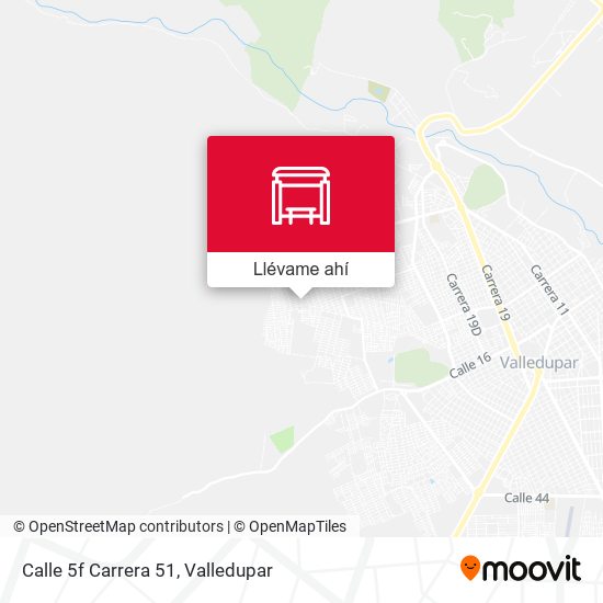 Mapa de Calle 5f Carrera 51