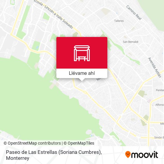 Mapa de Paseo de Las Estrellas (Soriana Cumbres)