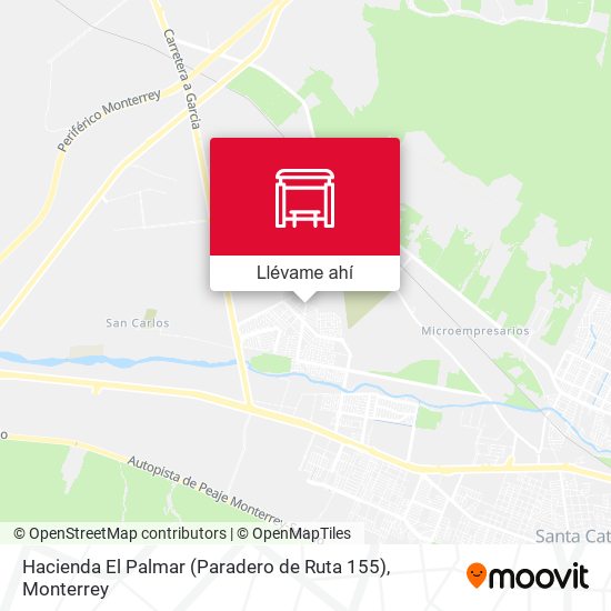 Mapa de Hacienda El Palmar (Paradero de Ruta 155)