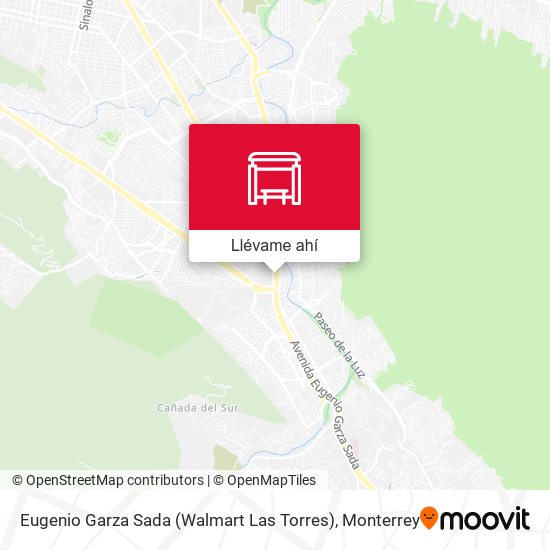 Mapa de Eugenio Garza Sada (Walmart Las Torres)