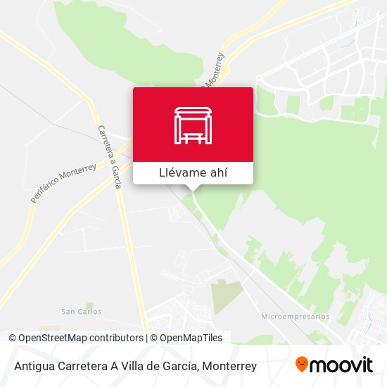 Mapa de Antigua Carretera A Villa de García