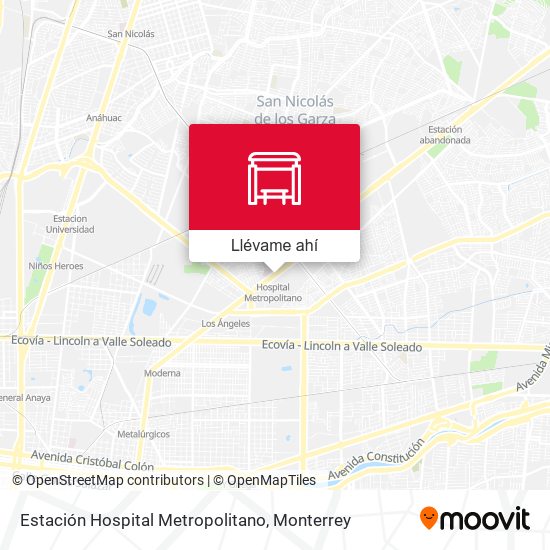 Mapa de Estación Hospital Metropolitano