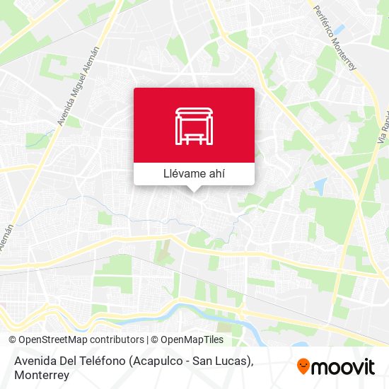 Mapa de Avenida Del Teléfono (Acapulco - San Lucas)