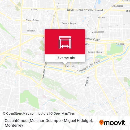 Mapa de Cuauhtémoc (Melchor Ocampo - Miguel Hidalgo)