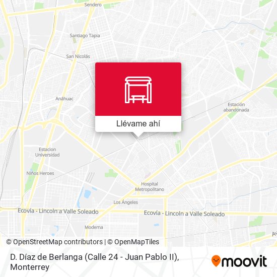 Mapa de Diego Díaz de Berlanga (Calle 24 - Juan Pablo II)