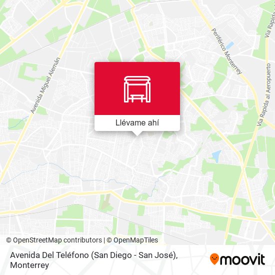 Mapa de Avenida Del Teléfono (San Diego - San José)