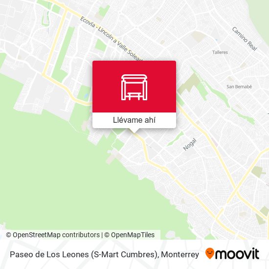 Mapa de Paseo de Los Leones (S-Mart Cumbres)