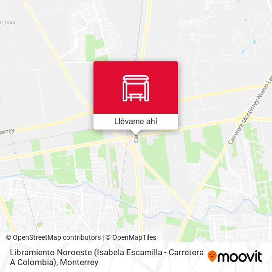 Mapa de Libramiento Noroeste (Isabela Escamilla - Carretera A Colombia)