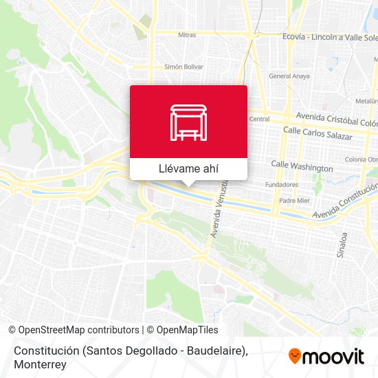 Constitución (Santos Degollado Baudelaire) parada Rutas, horarios y