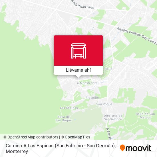 Mapa de Camino A Las Espinas (San Fabricio - San Germán)