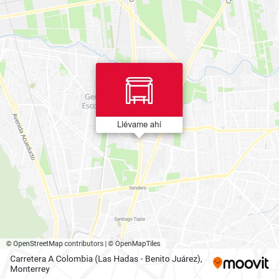 Mapa de Carretera A Colombia (Las Hadas - Benito Juárez)