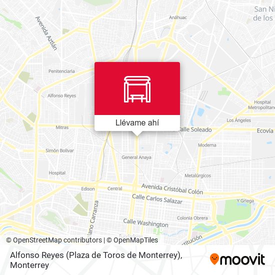 Mapa de Alfonso Reyes (Plaza de Toros de Monterrey)