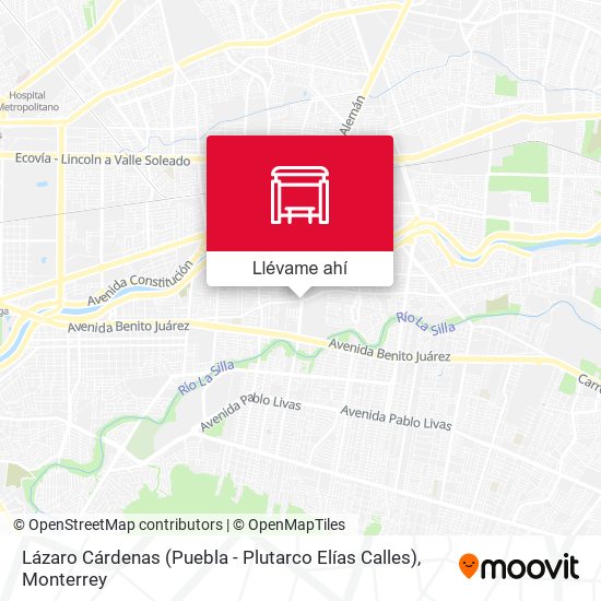 Mapa de Lázaro Cárdenas (Puebla - Plutarco Elías Calles)