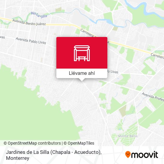 Mapa de Jardines de La Silla (Chapala - Acueducto)