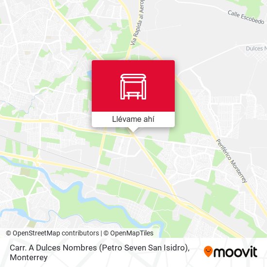 Mapa de Carr. A Dulces Nombres (Petro Seven San Isidro)