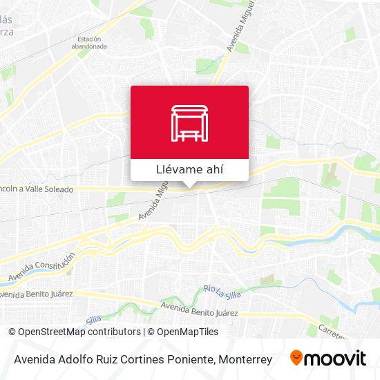 Mapa de Avenida Adolfo Ruiz Cortines Poniente